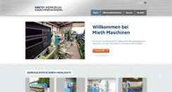 Desktop Screenshot of mieth-maschinen.de